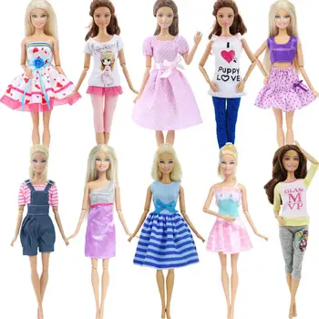 10 Set/Lot de Design de Moda Rochie Costum de Nobil Partid Rochie de Haine pentru Papusa Barbie Papusa Printesa Accesorii Fetița DIY Jucărie 151819