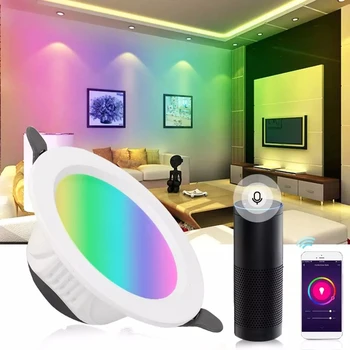 WiFi Smart LED Downlight Led Plafon Lampă cu Lumină Led RGBW Smart Interior Living Control Vocal Pentru Alexa/Start Google 1885