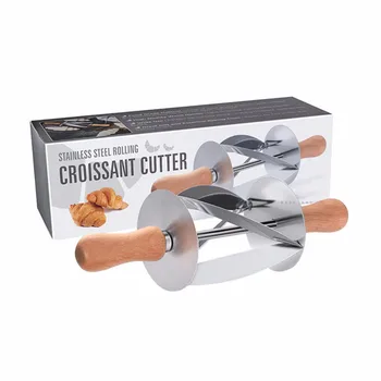 Lamă reglabilă Roller Pin Croissant Cutter Multi-funcția de Tăietor de Pâine Set din Oțel Inoxidabil Croissant Aluat de Pâine Cutter 24051
