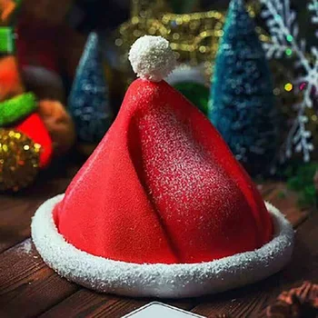 Cokytoop Tort de Silicon Matrite 3D Crăciun Pălărie Mousse Desert Accesorii pentru Decorare Tort de Copt Instrumente de Crăciun 2018