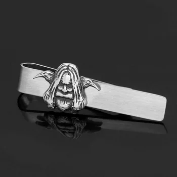 Din oțel inoxidabil Nordic viking odin cu raven amuleta rune Clipuri Cravată cu Valknut punga de cadou 3366