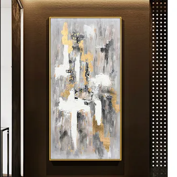 De Perete manual Imagini de mare pe verticală, Pictura in Ulei Pe Panza Abstract Modern Home Villa hotel, Cameră de zi Coridor Pictura Arta 35846