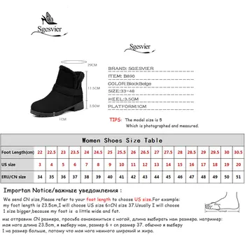 Sgesvier de mari dimensiuni 33-48 alunecare confortabil pantofi femei femeie de iarnă caldă de pluș femei cizme de zăpadă blană cald glezna cizme pentru femei 36056