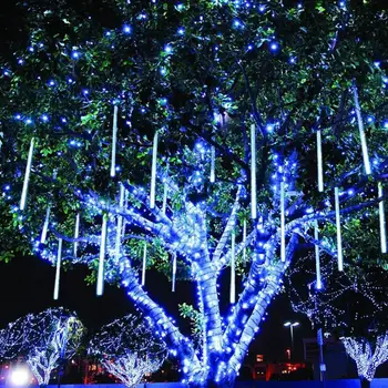 FENGRISE în aer liber, ploaia de Meteoriți de Ploaie Fairy Șir de LED-uri de Lumină de Crăciun Garland Lumina Camera Decorativ rezistent la apa Vacanta de Iluminat 4411