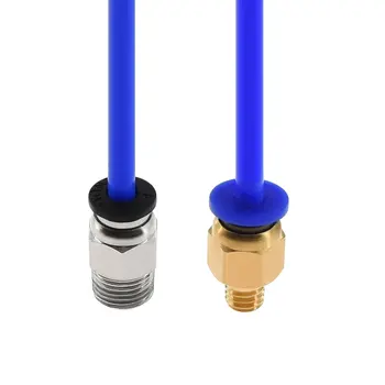 PTFE Tub + 3 PC4-M6 Pneumatice Conector + 3 PC4-M10 3PCS 1meters Albastru pentru Imprimantă 3D 1,75 mm Filament Flexibil Arborelui de Cuplare 47824