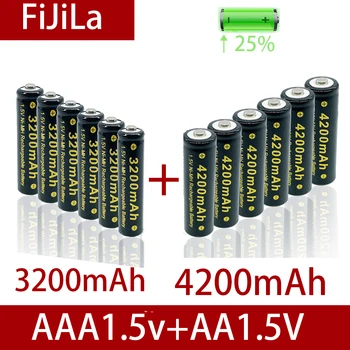 2021 AA + AAA Nou 1.5 V AA Alcaline AAA Baterie Reîncărcabilă 32000-4200mAh Lanterna Ceas Jucării MP3 Player Înlocui Ni-MH Baterie 5635
