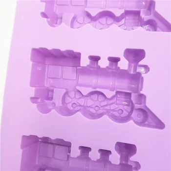 La întâlnire 21.7*19.7*2.5 CM de Tren 3D design Silicon Tort Mucegai de Copt Sapun Matrite de Ciocolata Tava de instrumente DIY 5660