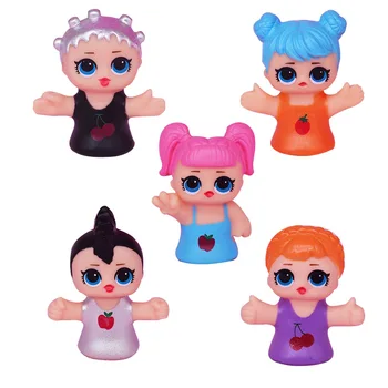 LOL Surpriză Păpuși Păpuși de Mână Degetului Marionete 5pcs/set Amuzant Jucărie Interactiv Mini Papusa de Fata Jucarii Cadou pentru Copii de Ziua lui 6679