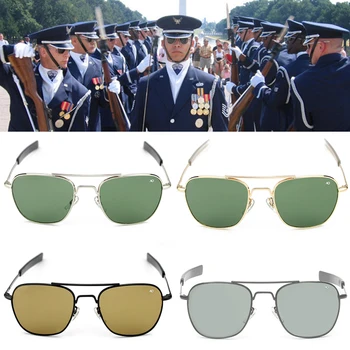 2019 Noua Moda Armată MILITAR AO Pilot 54mm ochelari de Soare Brand American de Sticlă Optică Lentile de Ochelari de Soare Oculos De Sol Masculino 67857