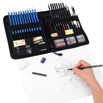 48Pcs/Set Portabil Profesional Schiță de Desen Creioane Kit Cu Grafit, Cărbune de Stilou EM88 68326