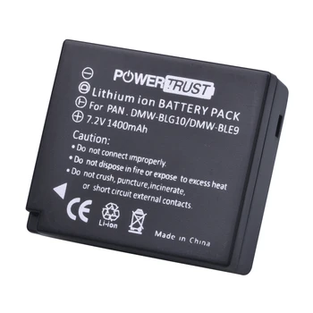 PowerTrust DMW-BLG10 1400mAh DMW BLG10 DMW-BLE9 Baterie + LED, Incarcator pentru Panasonic Lumix DC-ZS80, DC-GX9, DMC-GX80, DMC-GX85 7758