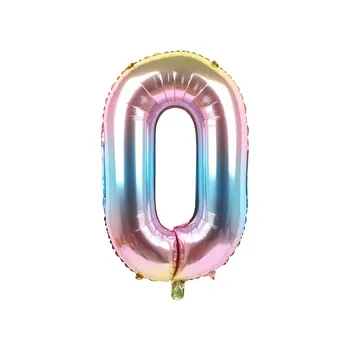 PAPYBAL 50pcs Gradient de Culoare 30inch Folie Număr de Baloane Petrecere de Ziua Decor Copil de Dus Sărbătoare Furnizează Aer Glob Digitale 7890