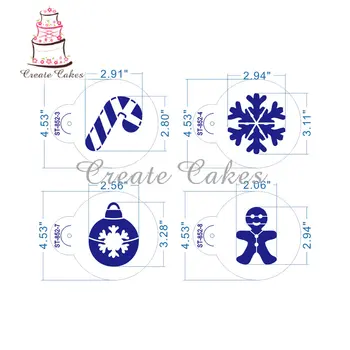 8Pcs/set Cerb&Fulg de nea Crăciun Fondant Cupcake Șabloane Tort Matrita Matrita pentru Cookie Decorare Stencil Tort Instrument 8903