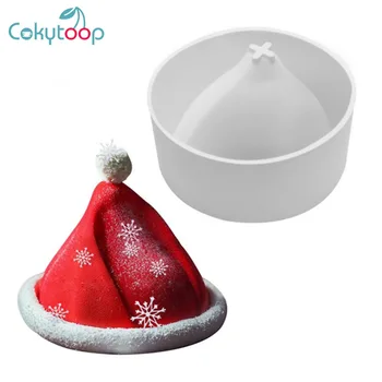 Cokytoop Tort de Silicon Matrite 3D Crăciun Pălărie Mousse Desert Accesorii pentru Decorare Tort de Copt Instrumente de Crăciun 2018