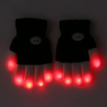 Noutatea Copii Degetului CONDUS Mănuși Rainbow Flash Light Glow Stick Mănuși cu un Deget Mănuși Calde